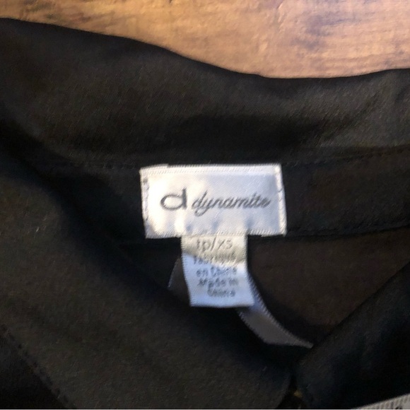 Dynamite Elegant Black Sheer Women's Top Size XS - Picture 6 of 8